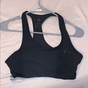 Adidas black sports bra